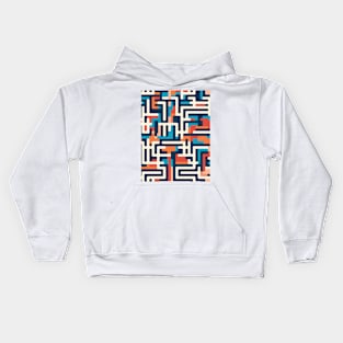 Maze of Dreams: Pastel Labyrinth Journey Kids Hoodie